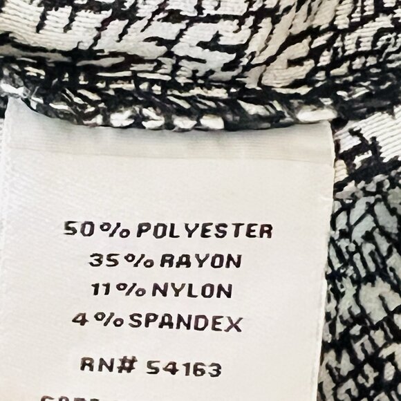 Calvin Klein Women's Pull-on Stretch Skinny Black White Leggings Pants Size 2 - Picture 8 of 12